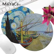 MaiYaCa Винсента Ван Гога живопись Высокая скорость Lockedge коврик для мыши 20x20 см 22x22 см диаметр круглый коврик для мыши