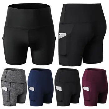 

Women Cycling Shorts Dancing Active Sports Workout Running Fitness Female Yoga Shorts Gym Yoga Leggings With Side Pocket