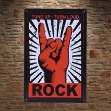 1 шт. Рок н ролл Музыка техно жестяной знак стены в комнате человек пещера Украшение Искусство дропшиппинг Плакат Металл