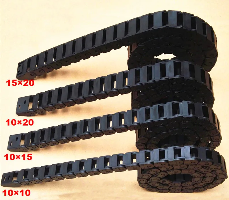 

Transmission Chains 10 x 10mm 1M Non Snap-Open Plastic Towline Cable Drag Chain for CO2 Laser Engraving Cutting Machine