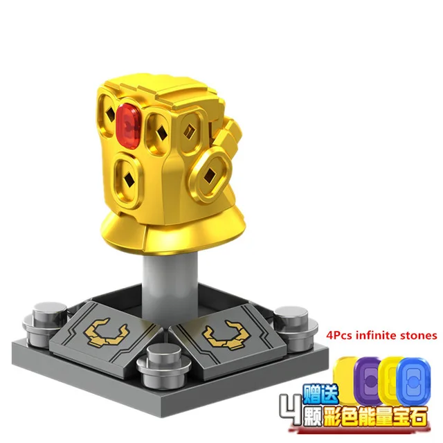 NEW Marvel Avengers Infinity War Super Heroes Thanos Infinity Gauntlet Model Building Blocks Sets toys compatible with