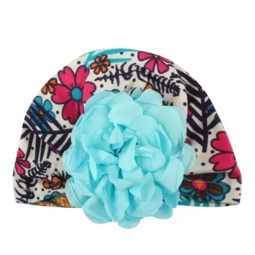 

2018 New Arrival Spring Autumn Baby Boys Girls Soft Warm Turban Hat Kids Beanie Net Yarn Big Flower Cap Christmas Hats