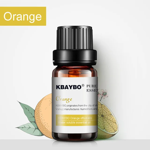 Эфирные масла для диффузора Ароматерапия масло увлажнитель 6 типов лаванды аромат чайного дерева розмарин Лемонграсс апельсин - Цвет: Orange