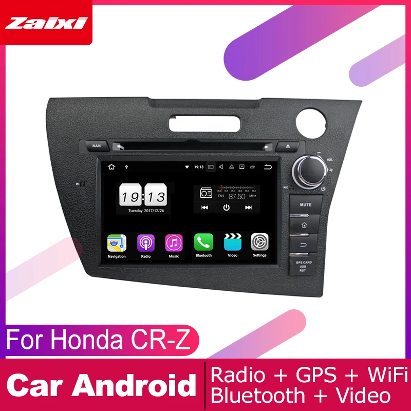 

ZaiXi android car dvd gps multimedia player For Honda CR-Z CRZ 2010~2016 car dvd navigation radio video audio player Navi Map
