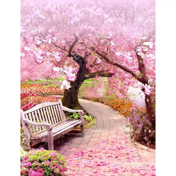 

5D Diy Diamond Painting Cherry Blossom natural landscape 3D Diamond Painting Full square Rhinestones Diamond Embroidery FG893