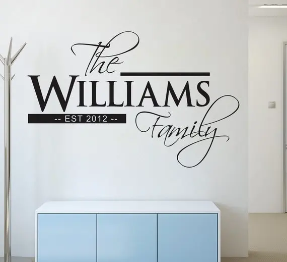 Personalised Family Established Wall Sticker Decal