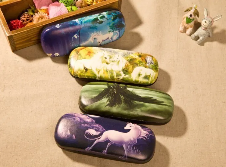 

Unicorn Lovely Creative Personality High-end Leather Myopia Glasses Case Cartoon 3D Boy and Girl Student Portable Eyeglass Box