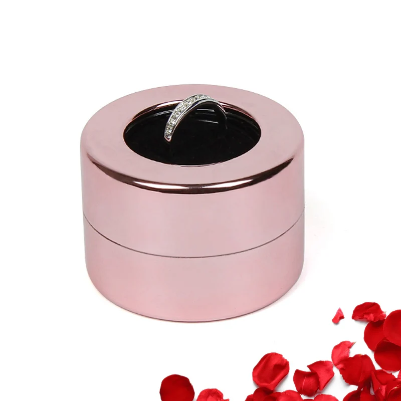 Rotating Jewelry Box Tik Tok Ring Earrings Bracelets Necklaces Gift Organizer Wedding Stainless Steel Storage Box