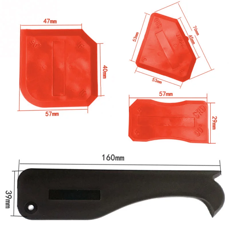 4 шт. набор силиконовых стеклянных швов для чистки клея лопатка для чистки клея Инь угловой скребок стеклянная Лопата удаление остаточного
