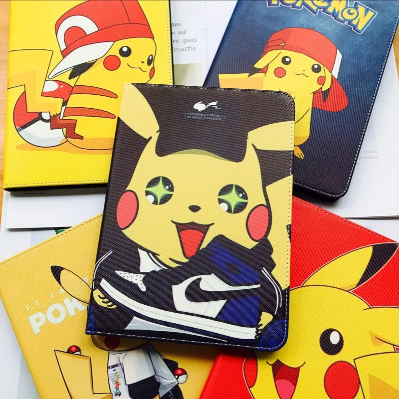 

Case for Apple ipad 5 6 air air 2 ipad 9.7 2017 case Pokemon Go cute Pikachu tablet PU leather Cover Flip stand shell coque para