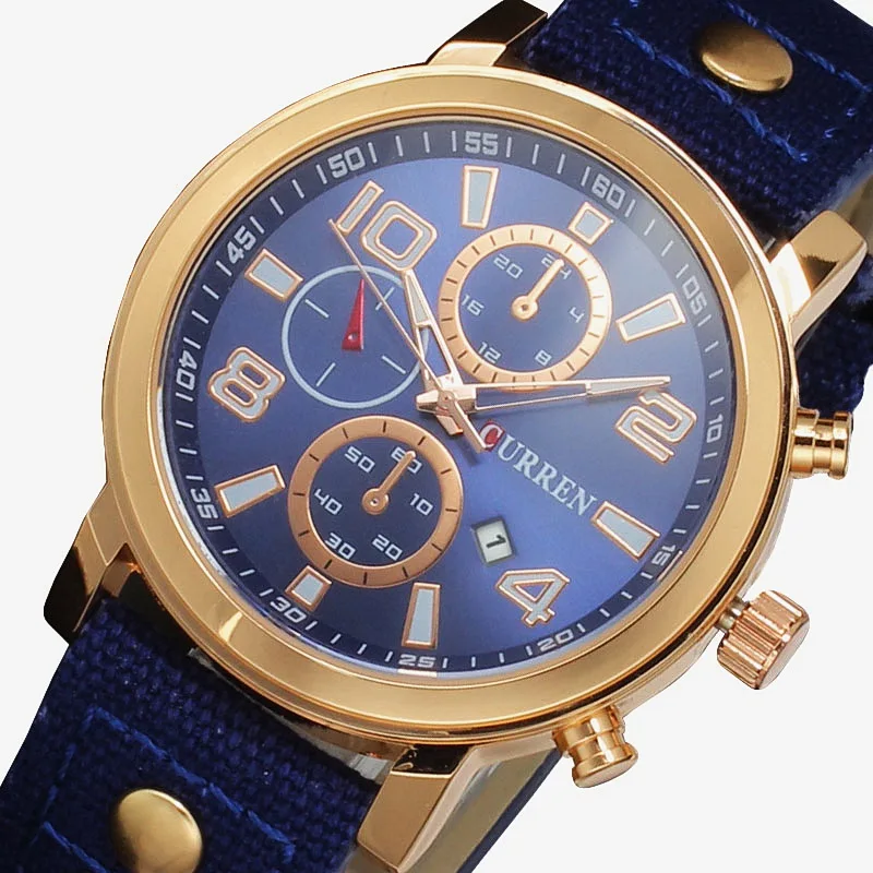 

CURREN Luxury Brand Men's Watches Men Sports Army Military Watches Quartz Hour Date Clock nylon Strap Watch Relogio Masculino