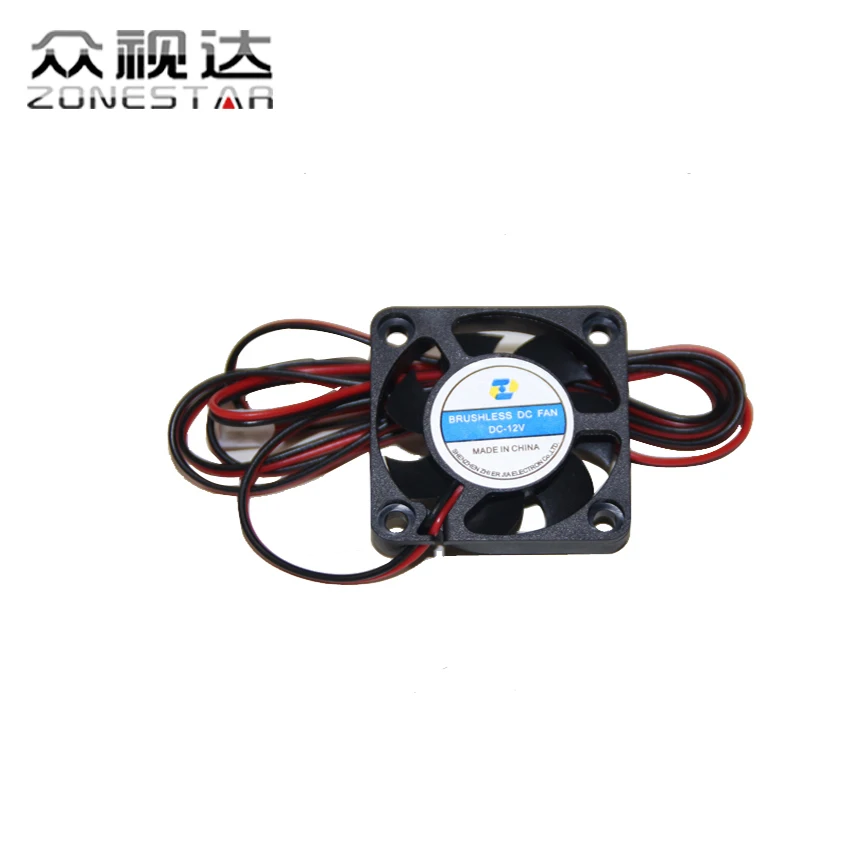  3D Printer DIY Kit FAN 4010 RepRap 3d-printer Size 40X40X10mm 12V 0.11A Black color 2 Pin 2.54mm connector 1m  wire ZONESTAR 