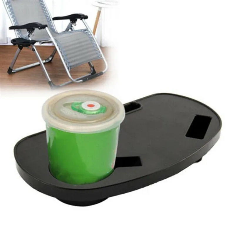 Складной пляжный стул боковой лоток для еды, передвижное кресло, боковой стол, зажим-подставка для чашек, кемпинга, пикника, наружная подвесная полочка