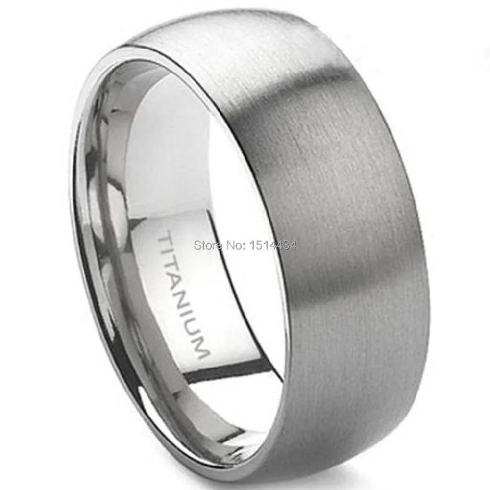 8mm men size 7 15 classic simple plain brushed pure solid titanium size titanium ring