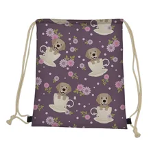 Coloranimal, модная женская и мужская мини-сумочка с кулиской, фирменный дизайн, Йога, шнурок для обуви, сумка на плечо, чашка Лабрадора, чайный пакетик с принтом