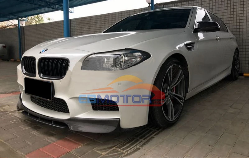 Настоящее углеродное волокно передний бампер спойлер Splitte для BMW F10 M5 B449