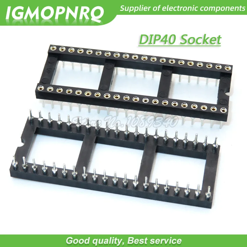 10pcs Dip40round Ic Socket 40 Pin 40pin 40p Round Hole Dip Ic Sockets