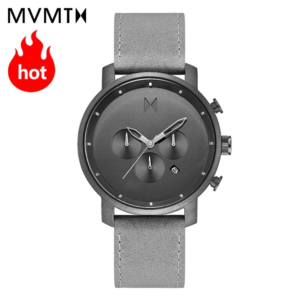 

MVMT watch Official authentic watch men's fashion European and American men's watch leather waterproof quartz watch 45mmdw