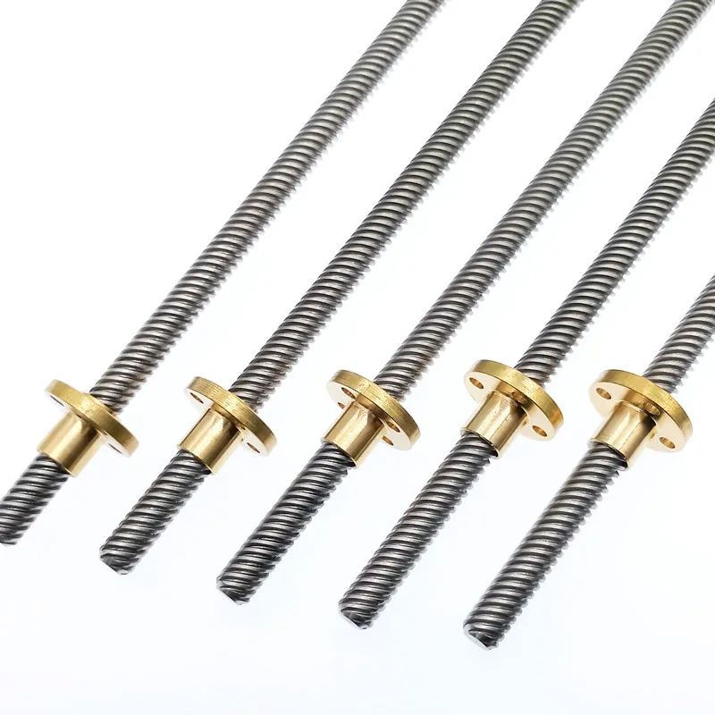 

Lead Screw T8 250mm Linear Guide 3D Printers Parts helical pitch 1mm 2mm 4mm 8mm 10mm 12mm 14mm Trapezoidal Screws with nut