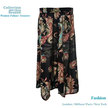 

Women Summer Pants Palazzo pants Elastic Waist Comfortable Casual Wide Leg Cotton Pants New Beach Pants Holidays wear XNK1006