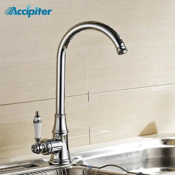 

Polished Chrome Kitchen faucet. 360 Degree Rotating Kitchen Tap. Hot and Cold Faucet Basin Sink Mixer