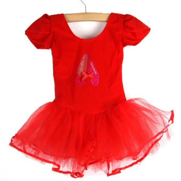 ROPALIA детское танцевальное платье с фатиновой юбкой платье балетное для девочки Фитнес Костюмы одежда для сцены костюм платье балетное для девочки es - Цвет: Красный