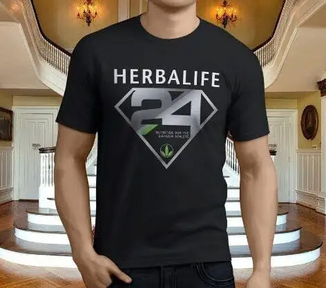 Мужская новая популярная добавки herbalife 24 Мужская черная футболка с принтом Топ велосипед мотокросса Джерси