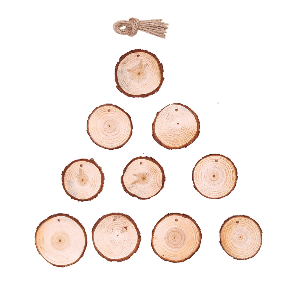 2019 10pcs Wood Slices Diy Craft Decorations Birthday Party Kids Table Number Cards Wedding Decoration Wooden Gift Tags