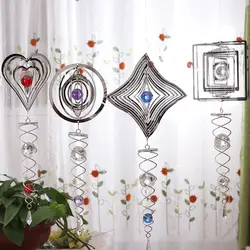 Лидер продаж 3D твердые ротационный Кристалл ветер-Белл Творческие Девушки Спальня подвесная алюминиевая штук бесшумный подарок на день