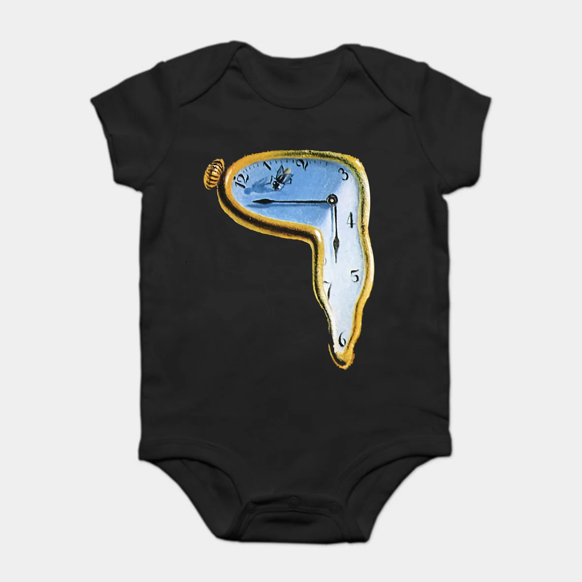 

Baby Onesie Baby Bodysuits kid t shirt Printed Cotton Salvador Dali The Persistence of Memory Short-Sleeve