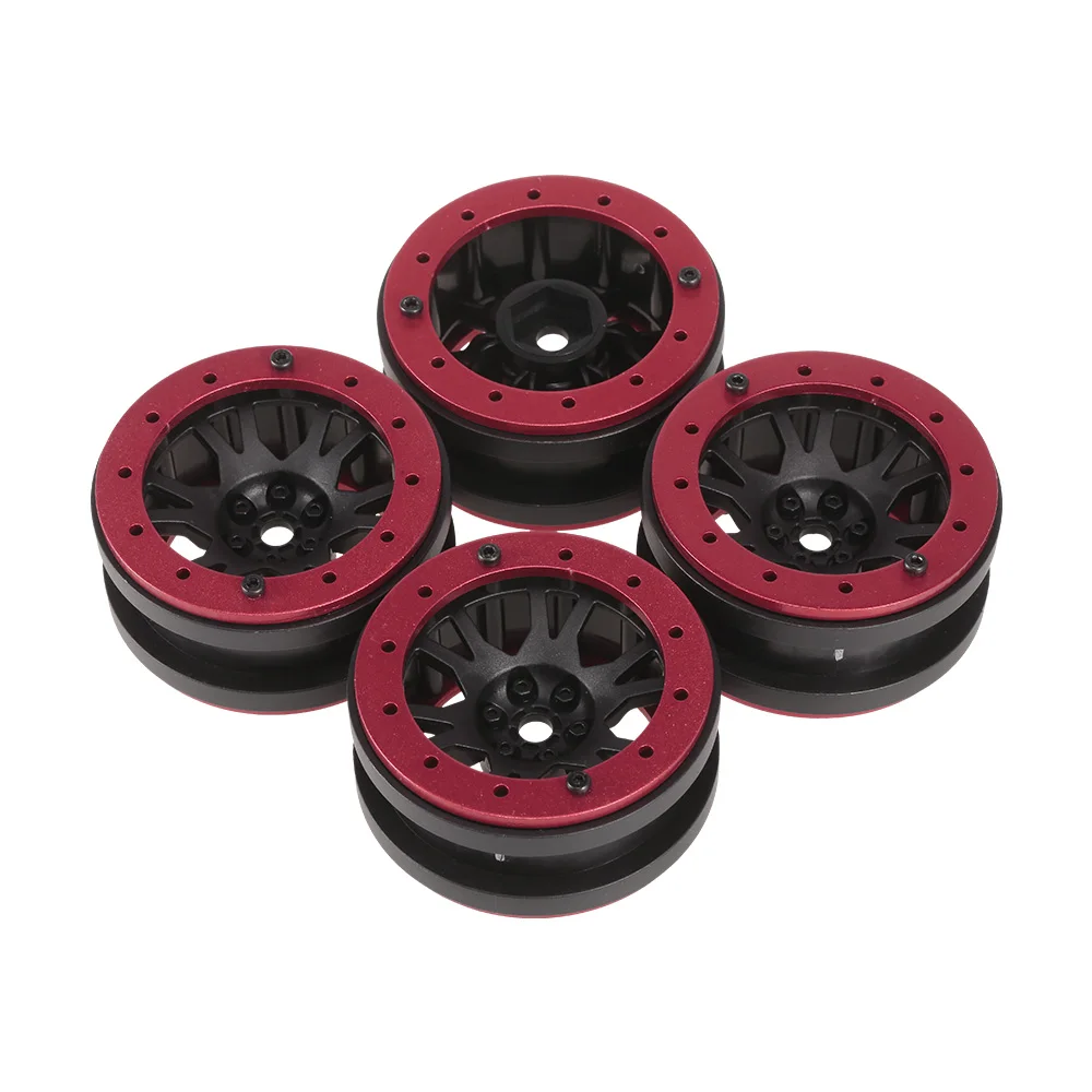 

4pcs AUSTAR AX-619BL 1.9inch Wheel Hub Rim Set for Axial SCX10 RC4WD D90 1/10 RC Rock Crawler Car