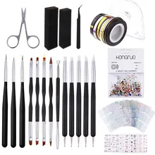 Акриловые порошок украшения для ногтей комплект для кисточек омолаживающее Масло для кутикулы инструменты для резьбы по дереву Типсы для нейл-арта инструмент, прямые поставки