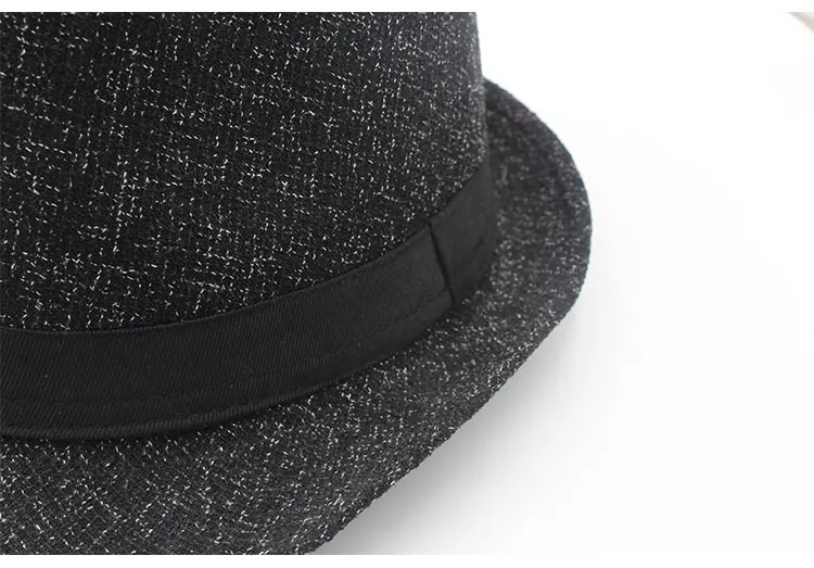 Hat gangster Hat men felt  fedora Hats for men women 58 cm adjustable  (7)