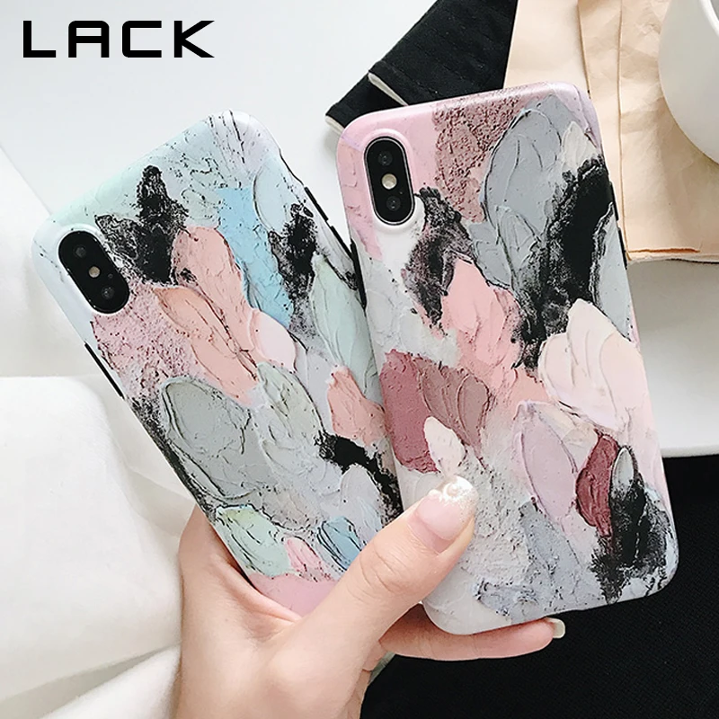 

LACK Retro Art Graffiti Phone Case For iphone XS Max Case For iphone X XR 8 7 6S 6 Plus Back Cover Fashion Soft IMD Cases Capa