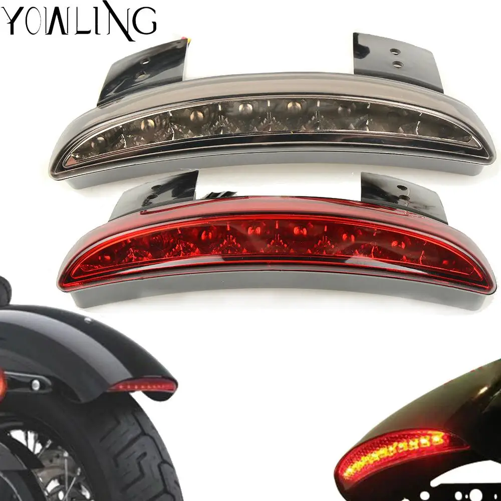 

Motorcycle Accessories Rear Fender tail light blinker Smoke Red light For Harley Touring Sportster XL 883 1200 L N X Cafe Racer