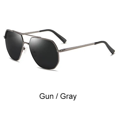 Gun-Gray Ralferty солнцезащитные очки для мужчин поляризованные UV400 Высокое качество Пилот солнцезащитные очки мужские черные весенние шарнирные оттенки gunes gozlug D201941 - Цвет линз: Gun-Gray