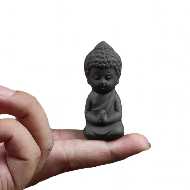 

Mini Garden Accessories Buddha Statue Ceramic Figurine Hindu Fengshui Sculpture Meditation Miniatures Zen Garden Home Decor