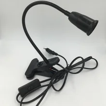 Best Seller 360 Degree Flexible Lamp Holder Clip E27 Base with On off Switch E27 base for grow light EU US Plug use as Desk Lamp