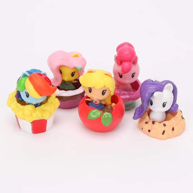 12 шт 4 5 см игрушки My Little Pony мини пони кукла дружба Волшебная Радуга тире Твайлайт