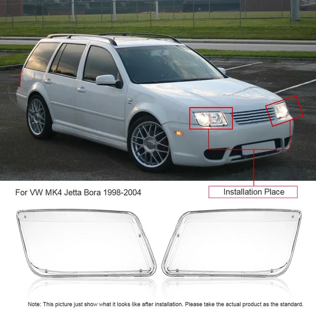 One Pair Plastic Headlight Headlamp Cover Replacement Transparent