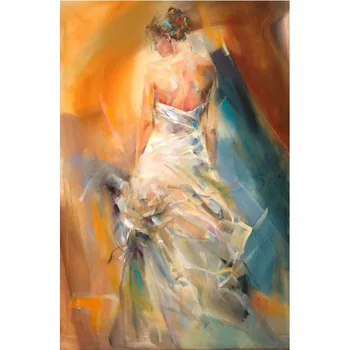

Acrylic Paint Hand Made Ballet Tango Dancer Bouquet Digital Oil Painting Canvas Paintings