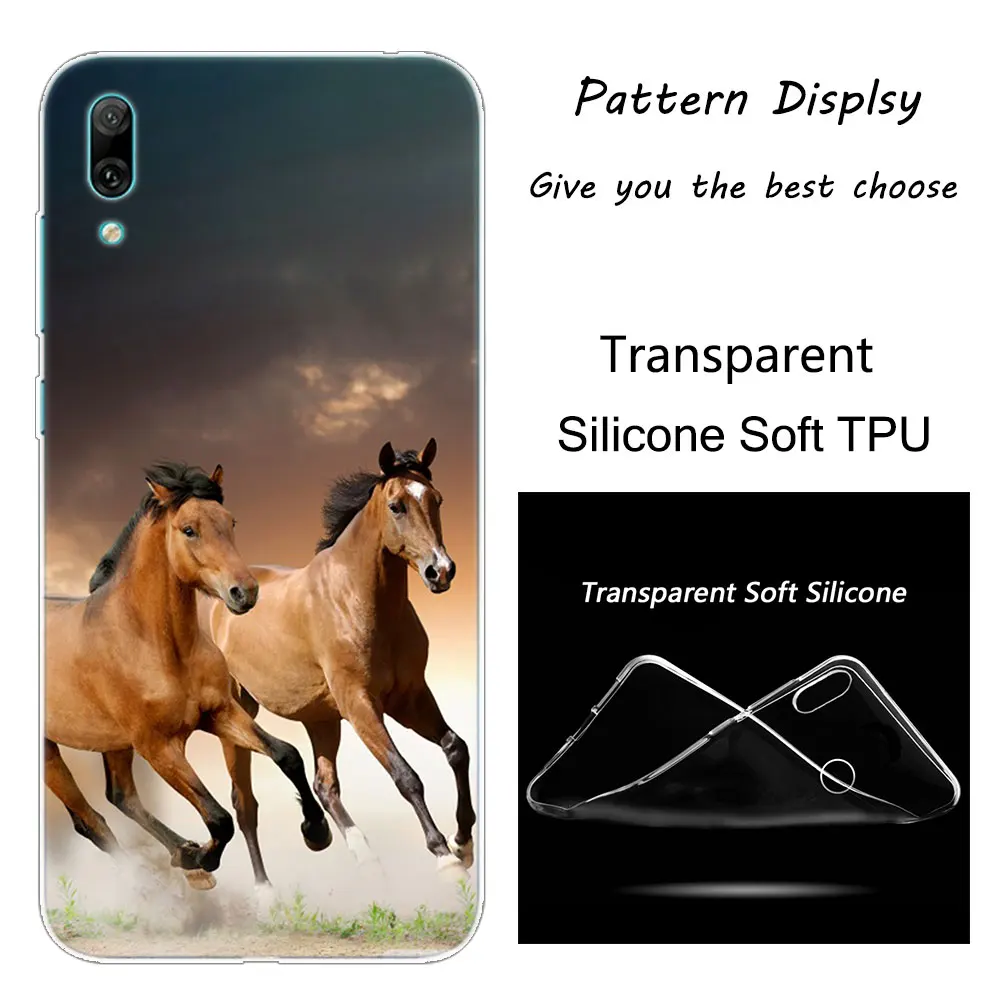 Мягкий силиконовый чехол для телефона Hot Horse Running для huawei mate 10 20 Lite Pro Enjoy 9S Y9 Y7 Y6 Y5 Pro Модный чехол - Цвет: 002