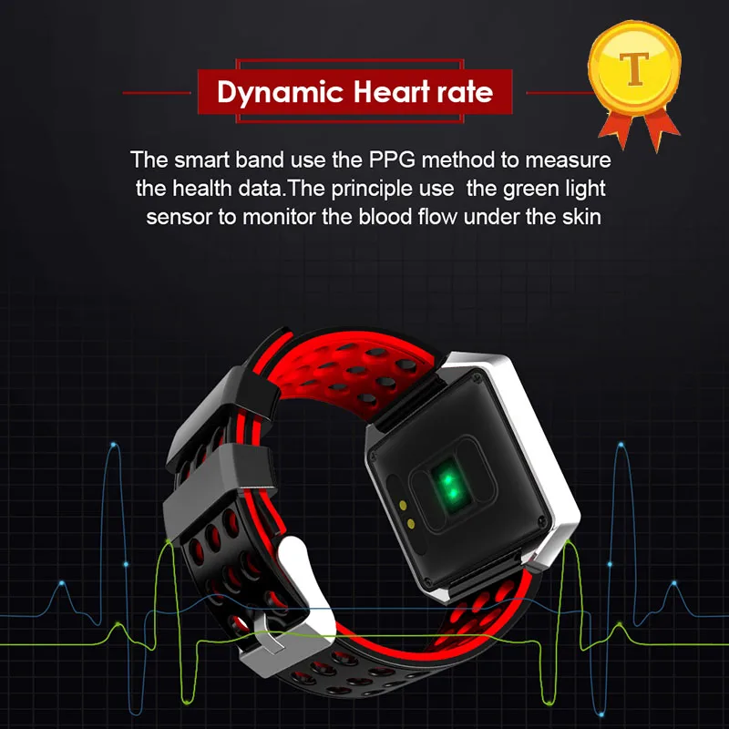 2018 new model 180mAH battery Sports Band dynamic Heart Rate Blood Pressure Monitor ppg Smart Wristband Vibration reminder | Электроника