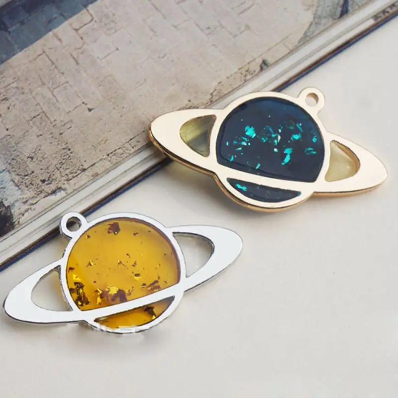 

5Pcs Honeybee Planet UV Frame Pendant Open Bezel Setting UV Resin DIY Jewelry Accessories gai
