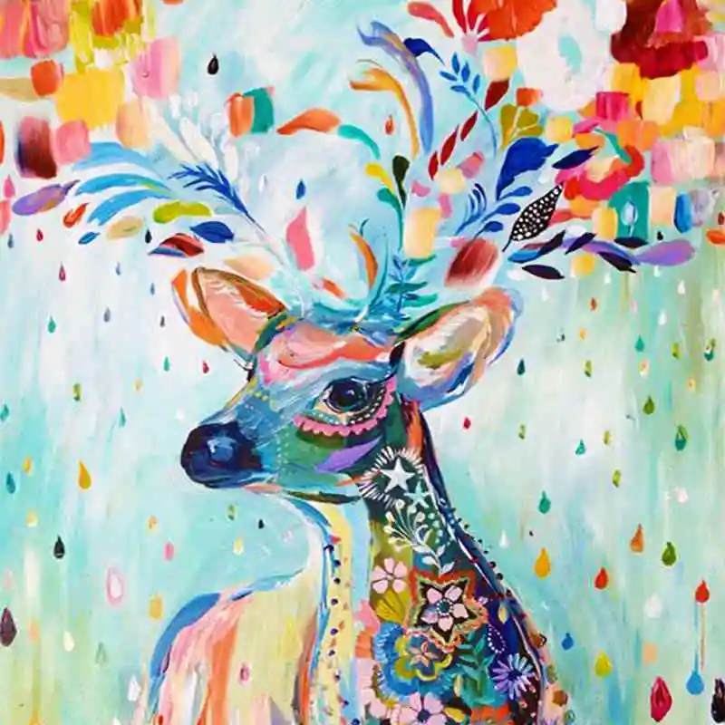 

Diamond Painting Cross Stitch Full Embroidery Deer Rhinestone Pasted DIY Animal Mosaic Room Decor Needlework de-stress