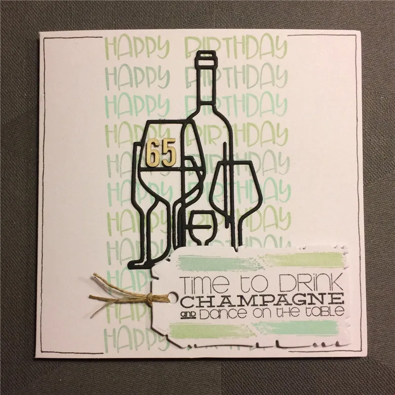 

DiyArts Bottle-Of-Wine Dies Metal Cutting Dies New 2019 for Card Making Scrapbooking Album Embossing Paper Stencil Craft Dies
