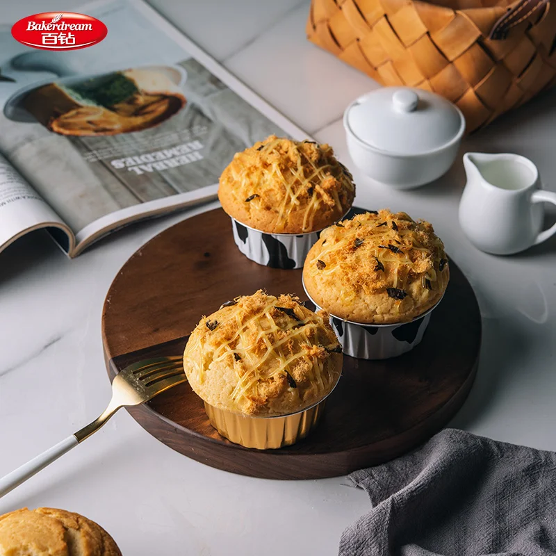 Bakerdream 125 мл алюминиевая фольга для торта чашки кексов рамекин многоразовые