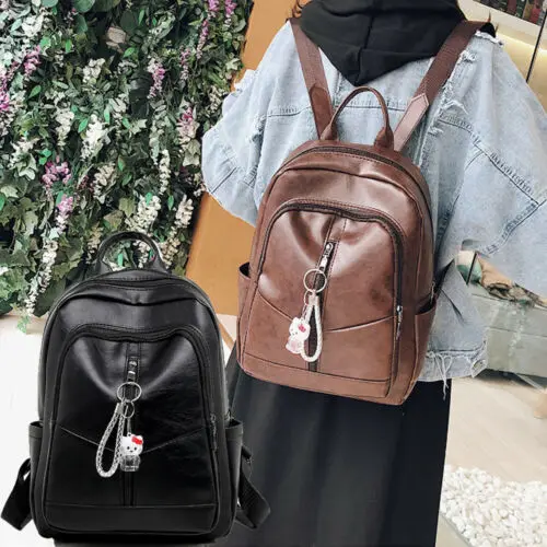 

Fashion Women Bag Backpack Drawstring School Shoulder Bag Leather Tassels Casual