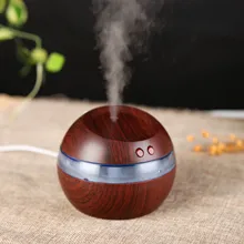 USB Ultrasonic LED Car Home Humidifier Wood Wooden Aroma Diffuser Essential Oil Diffuser Aromatherapy mist maker