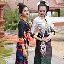 Тайландский Лаос, традиционный костюм дай, женские костюмы, ретро, водное сохранение, фестиваль, жизнь, платье, фестиваль, Уникальные Костюмы